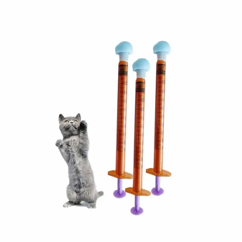 Plastic disposable pet, poultry, and livestock vaccine syringes for veterinarians, drug feeding needles, suitable for various an