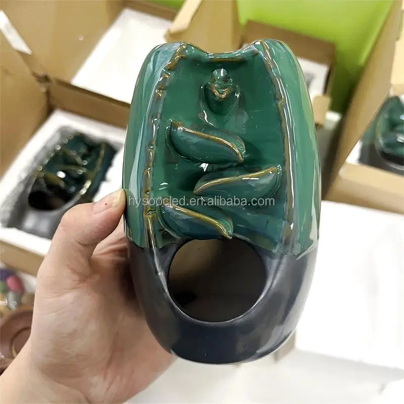 Incense Burners Arabian Oud Backflow Burner Joss Stick Holder Incense Burner Ceramic Aromatherapy Burning Waterfall Backflow