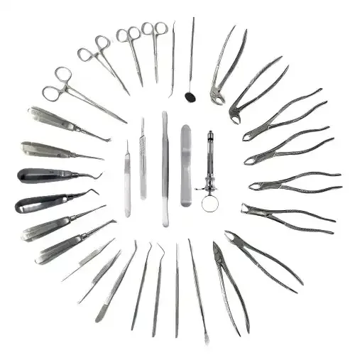 HIGH QUALITY DENTAL INSTRUMENTS 32 PCS OF ORAL DENTAL EXTRACTION AND ELEVATORS FORCEPS SET