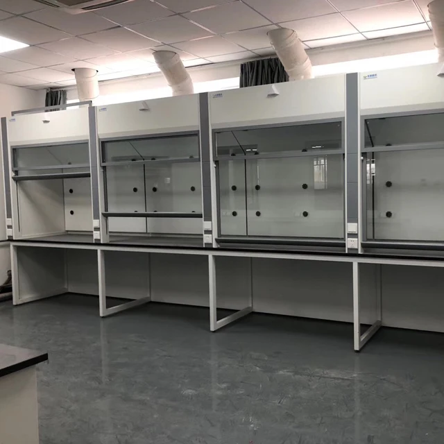 Полностью стальная конструкция, химическая лабораторная дымовая решетка, настольные вытяжки