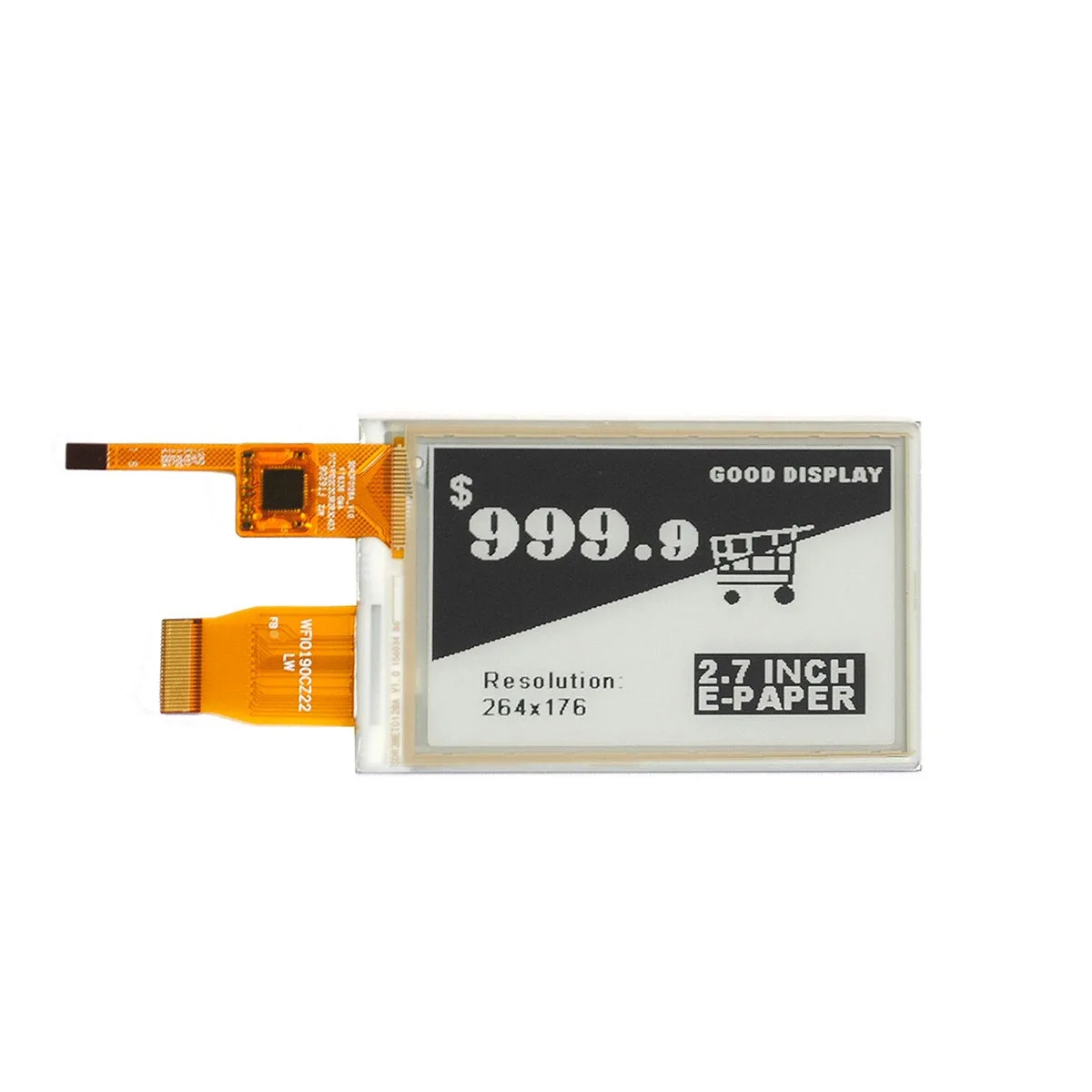 Touch screen 2.7 inch eink epaper display with capacitive touch partial refresh, GDEW027W3-T