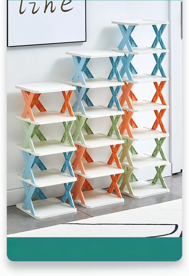 Shoe Rack Shoe Stand Space Saving Free Standing Storage Organizer for Entryway Closet Hallway Easy Assembly