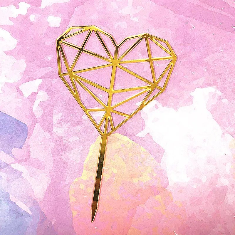 LOVE Cake Topper Acrylic Unique Creative Idea for First Party Cake Decoration
