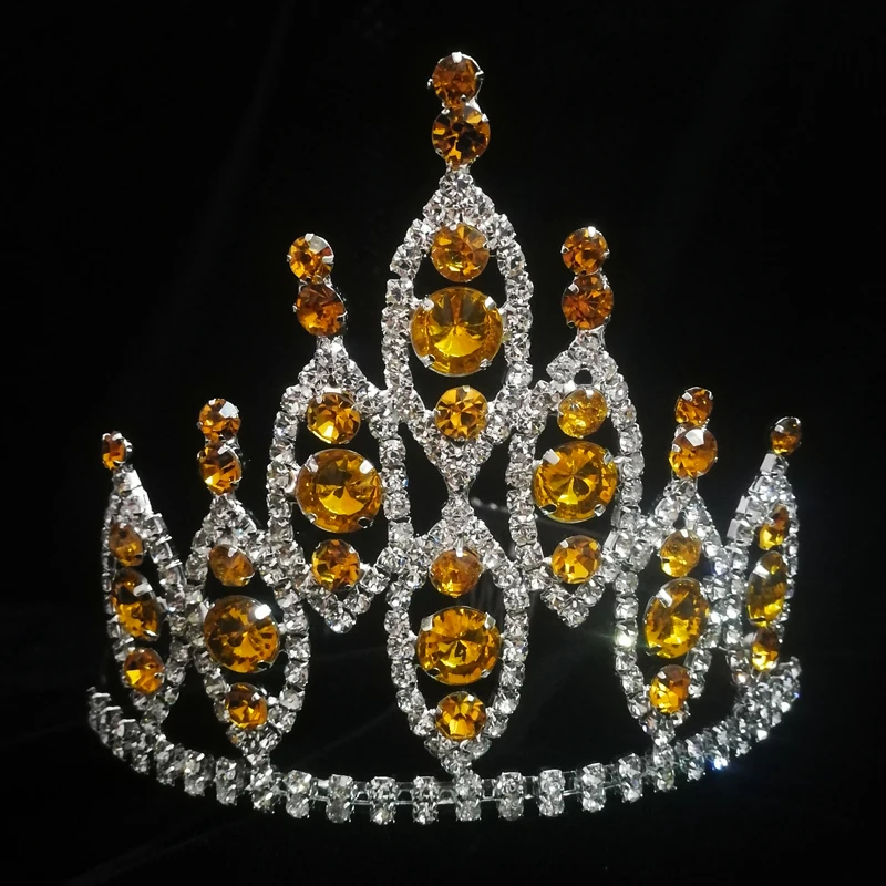 Small Gold Yellow Pageant Crown For Queen
