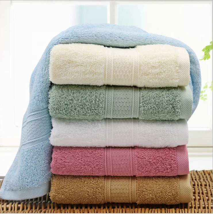 Wholesale Super soft luxury thick 500gsm 2pcs towel set 16s plain bathroom 100% Pakistan cotton bath towel set