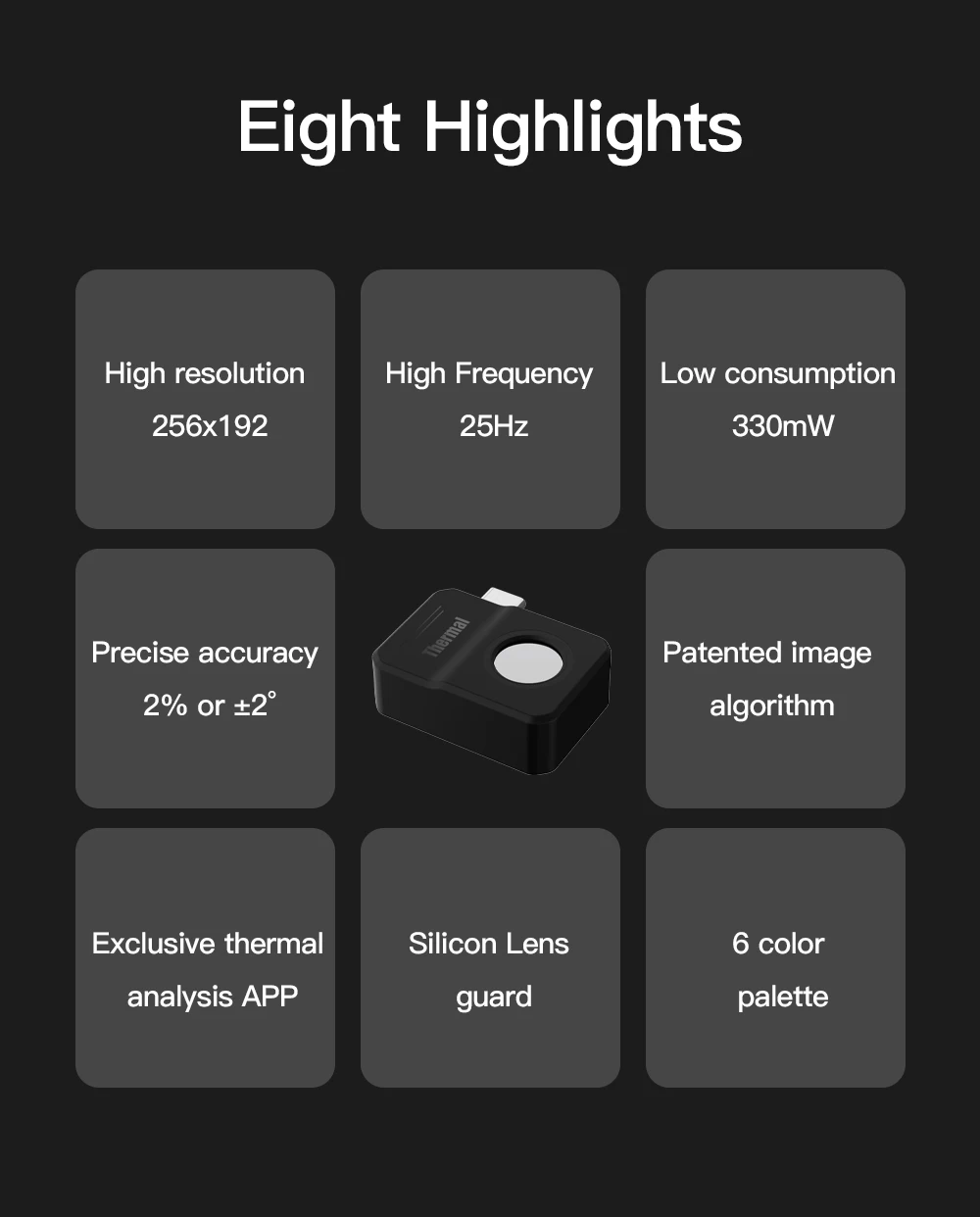 160x120 IR Resolution Infrared thermal imaging camera for Android USB Smartphone  with 25Hz,Henxtech Thermal imaging camera