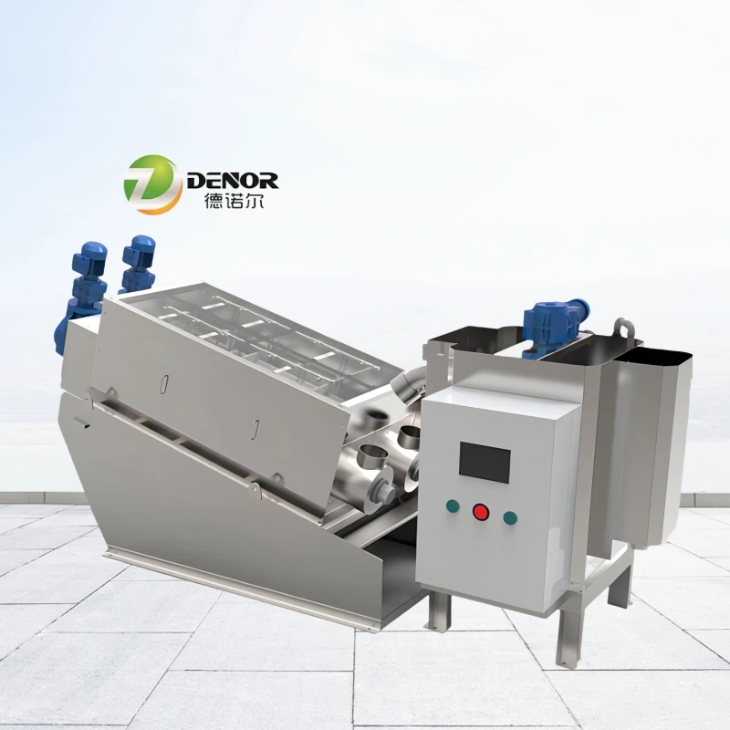 Screw Stacked Type Biogas Manure Slurry Sludge Dewater Machine Solid Liquid Separator Dehydrator