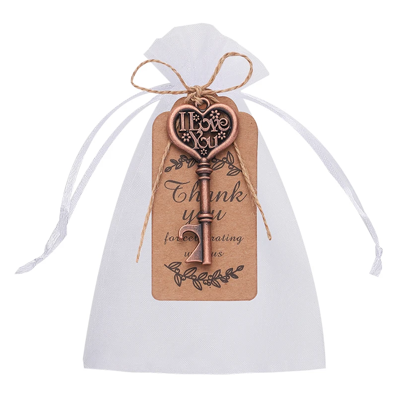 I Love You Heart Beer Key Shape Metal Bottle Openers Gift Good Wedding Supplies Engagement Party Favors for Guest