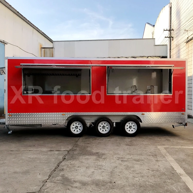 Mobile Food Truck Fruit Truck 18 Foot Mobile Food Trailers United States Factory Supply Outdoor Food Shop Commercial Restaurant