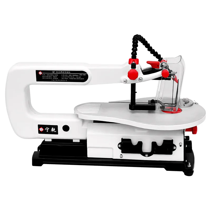 High power electric woodworking wire saw machine stepless speed regulation pattern saw horizontal table saw cutting machine