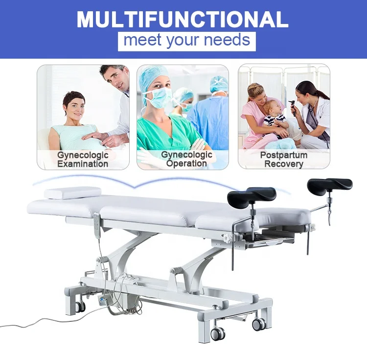 4 motors Gynecological Examination Bed, Medical Bed Examination Chair and Hospital Bed Women Nursing Equipment