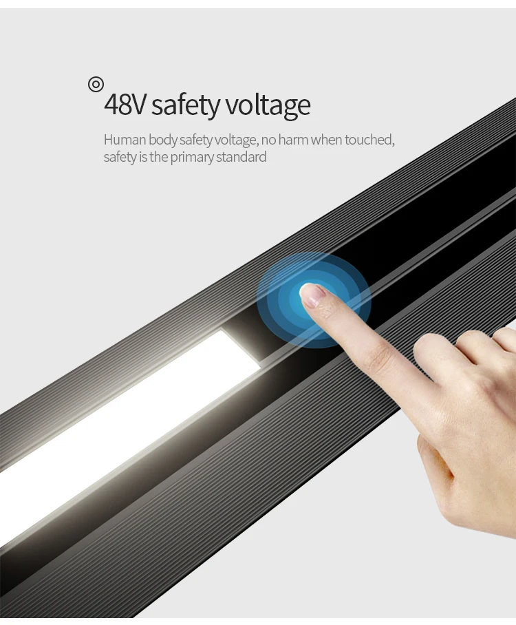 2022 New Trend Modern Surface mounted 48V Low Voltage Track System Magnet Light LED Magnetic Track Light For Hotel