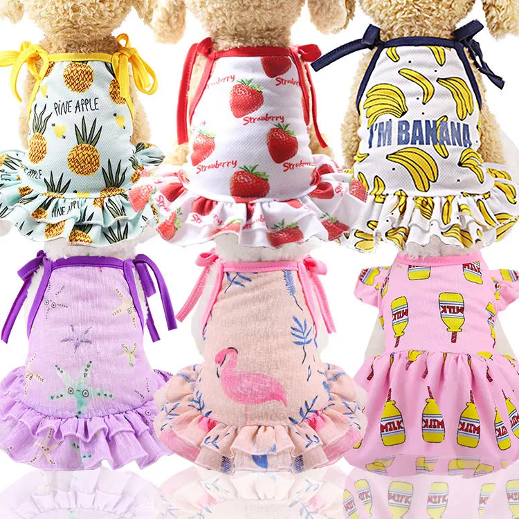 Wholesale custom designer cute pet spring dog clothes xs small dog cat clothes