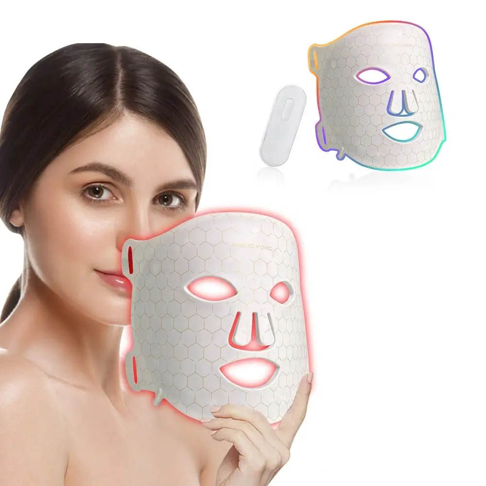 2025 New Arrivals Trending Home Use Beauty Equipment Silicone 7 in 1 LED Facial Mask Red Light Therapy Face Mask for Skin Care