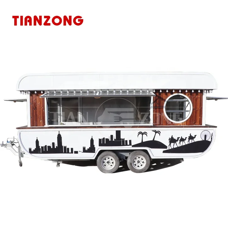 TIANZONG T19 unique design pizza truck customized vintage food carts and food trailers fashionable food caravan