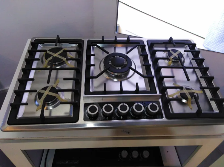 Sell well household 5 burners built-in stainless steel gas hob cooktop
