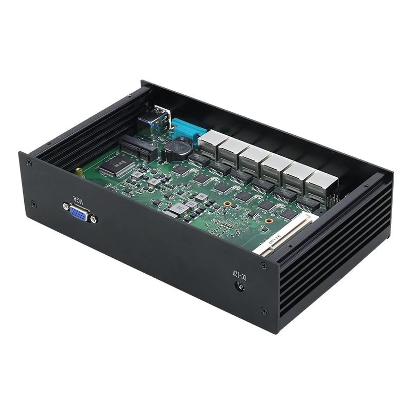 Мини-ПК XCY без вентилятора 3855u 3955U 6 Lan-роутер с поддержкой linux pfsense AES-NI