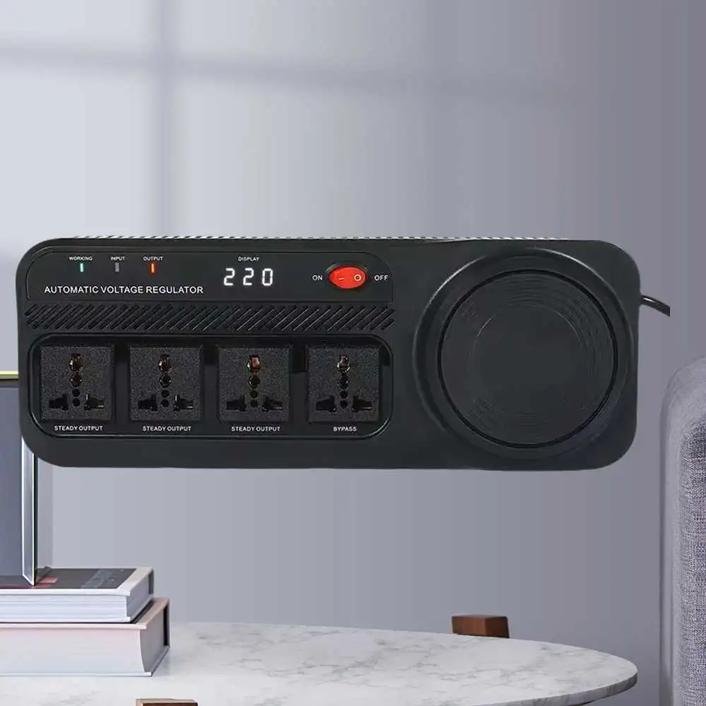 OSWELL 1500VA AVR 110V 220V With 4 Output Sockets AC Electronic Automatic Voltage Regulators Stabilizers AVR 1200W 1500W