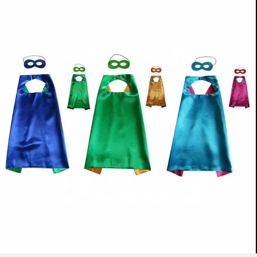 Custom Printing logo Kids Polyester Cape for Party hero Capes Dress up Costume for Kids