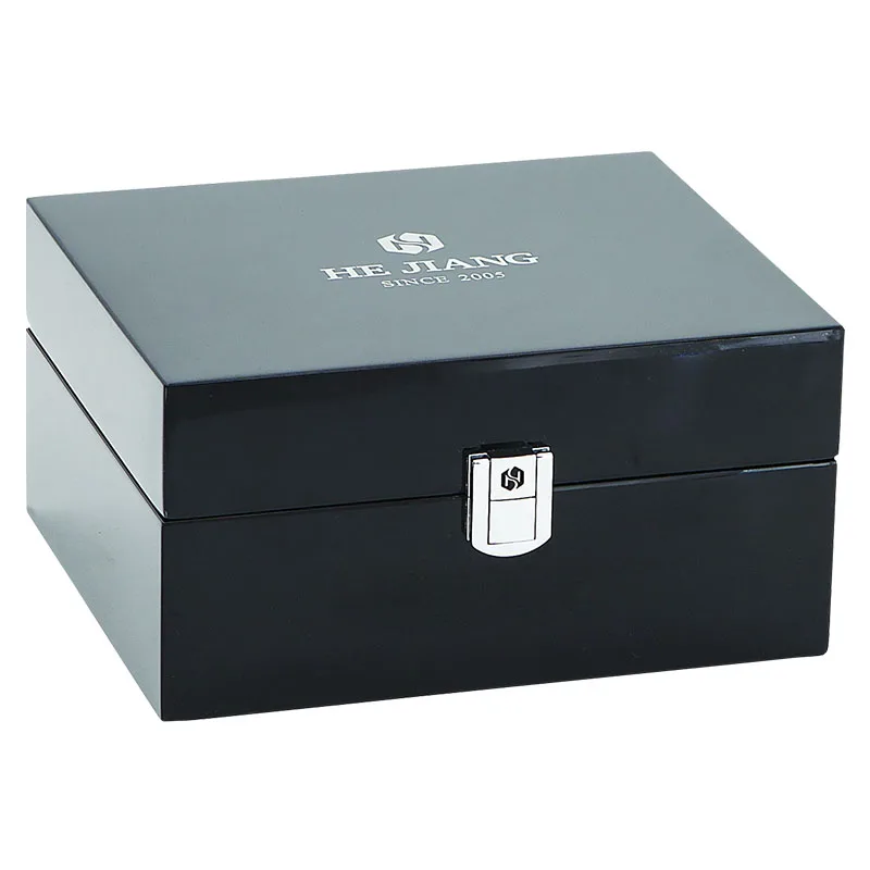 OEM factory Customized  Luxury wooden Watch Box Wholesale Price Of Fashion 1 slot black color Wooden Box for watch
