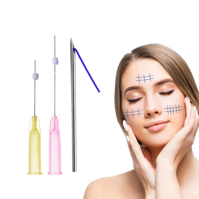 Best selling Absorbable sutures polydioxanone korea  face lifting 30G 13mm hilo mono pdo thread needle