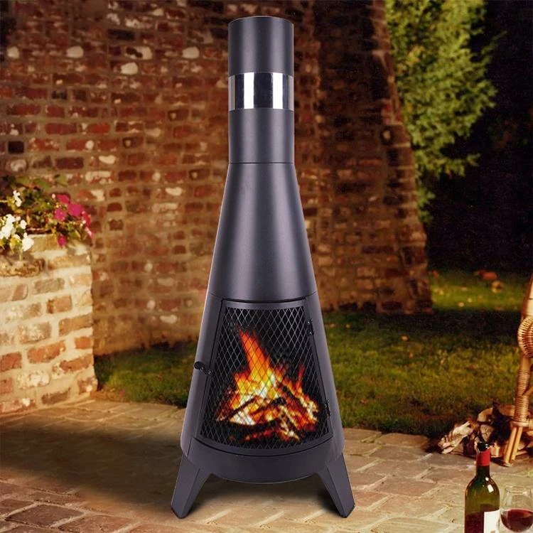 Outdoor Garden Patio Heater Fire Pit Wood Burning Steel Metal Firepit with Chiminea