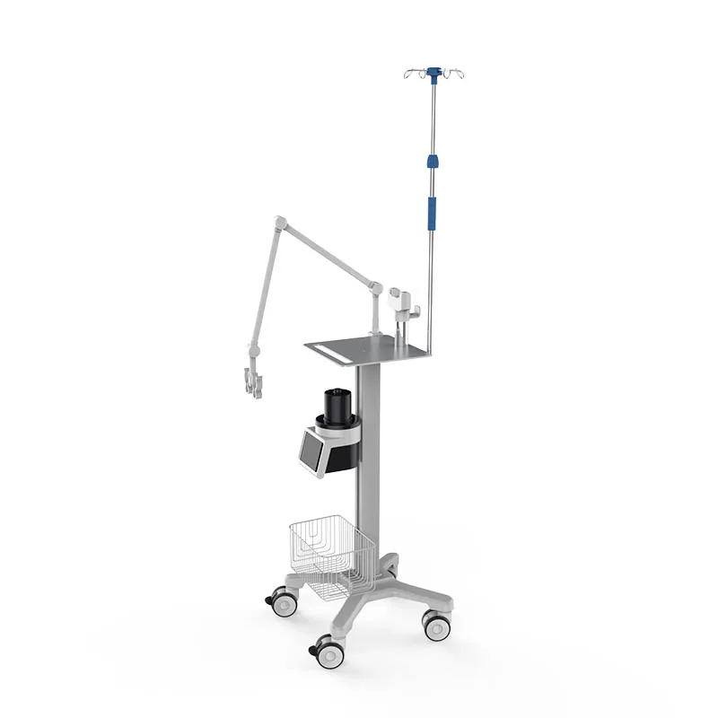 Metal hospital medical equipment cart high quality medical mobile device trolley with rod