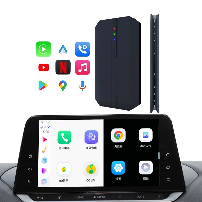 Factory OEM GT6 Android 10 Upgrade 12 Wireless Car Play Octa 8 Core 4 64G CarPlay AI Box Android 12 6125 with SIM Card