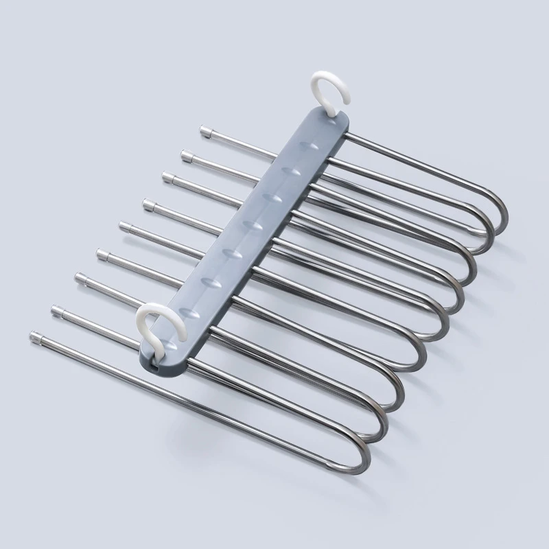 Pants Hangers Multifunctional Pants Rack Hanger Collapsible Pant Organizer for Closet Jean Trouser Scarf Hangers for Men Women