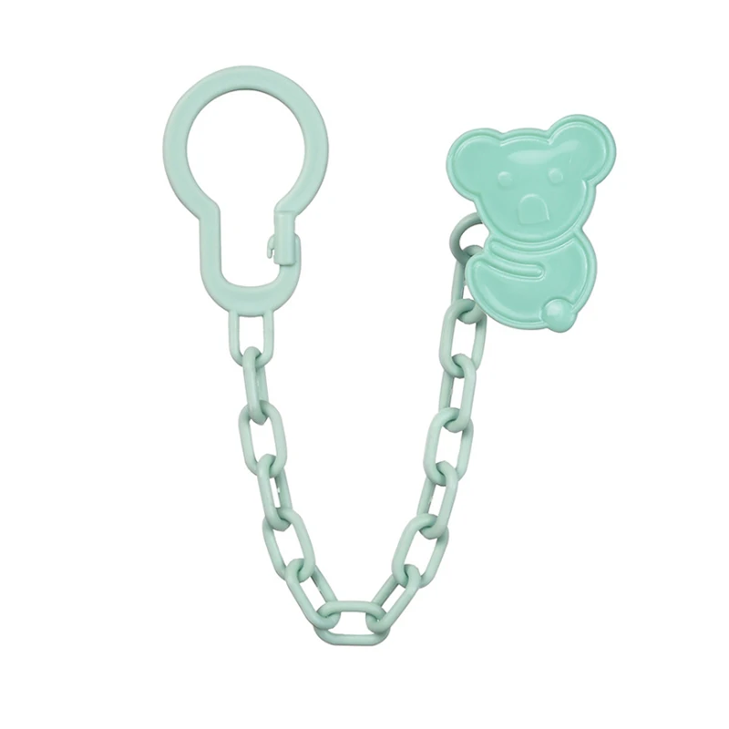 New Design Natural Soft Pacifier Holder Chain Teether Toy Chain Leash Personalized Pacifier Clip