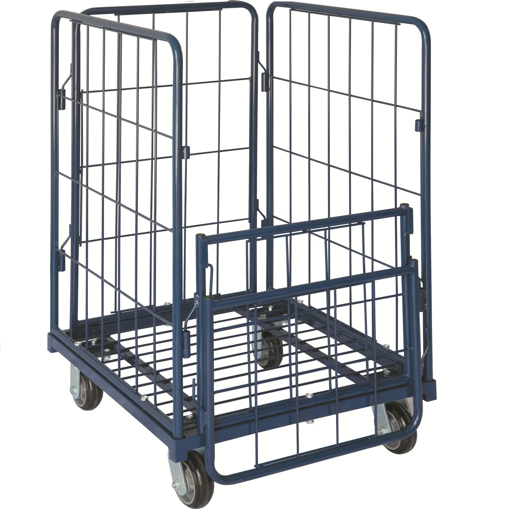 Custom quality storage cage waterproof steel mesh roll container for warehouse