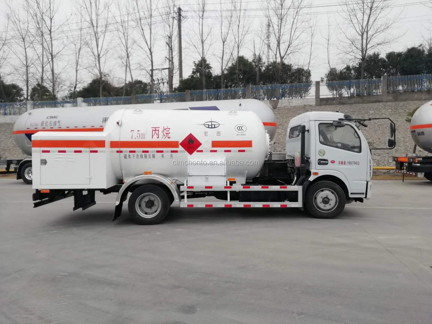 23.81M3 Lpg Mobile Bobtail Tanker Gas Pressure vessel  Truck For Nigeria