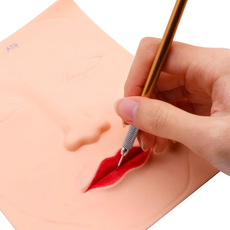 Круглый держатель иглы с логотипом на заказ ручка лезвием R3 5 тонкое легкое затенение инструменты PMU ручная для бровей микроблейдинг татуировок