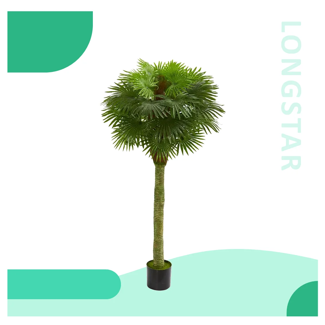 Front Filled Canopy Graces Thick Textured Trunk Natural Cycas UV Resistant Indoor Outdoor Artificial Plant Tree Factory Supply
