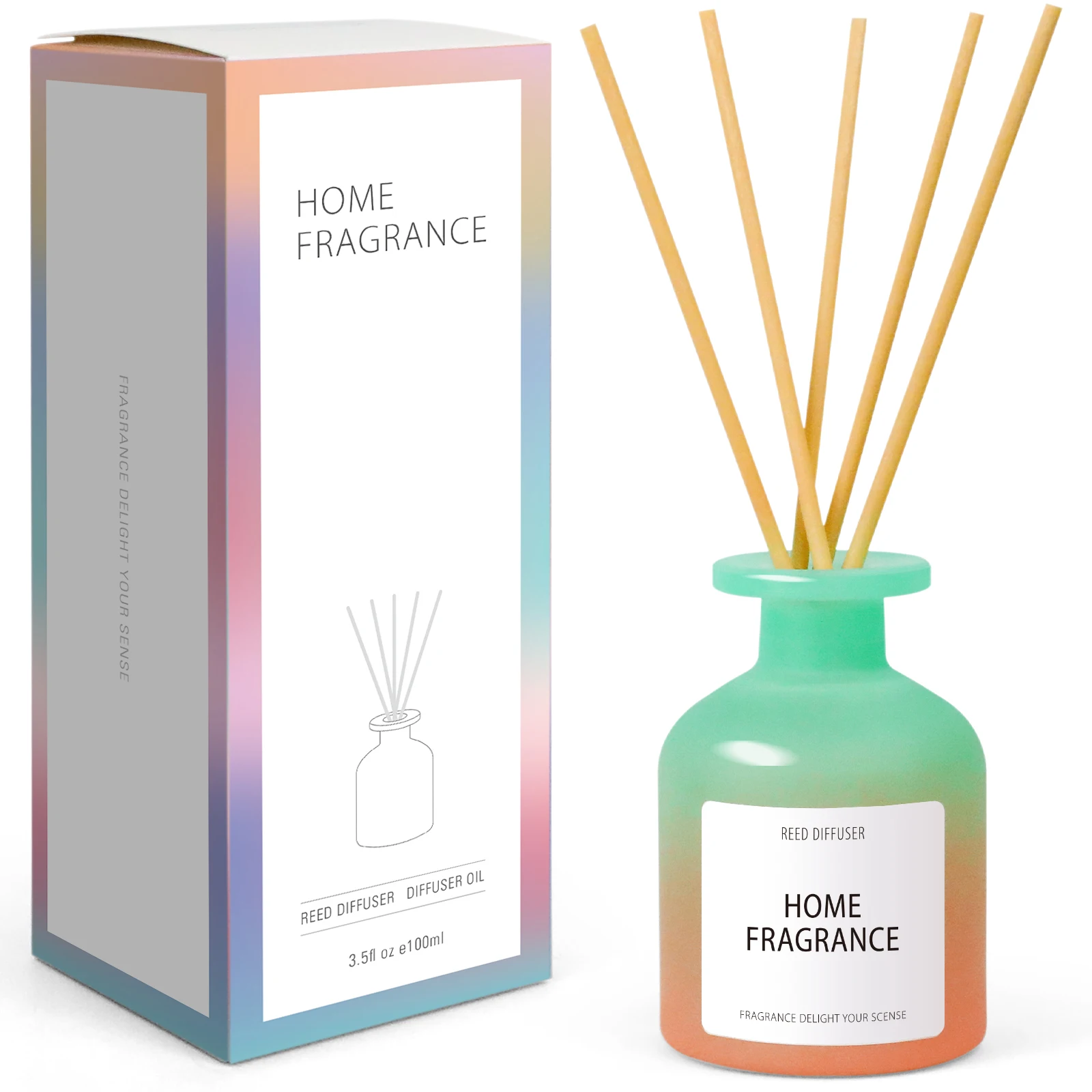 Customized Luxury Volatile Aromatherapy Perfume Diffuser Decorative Glass Bottle Reed Diffuser