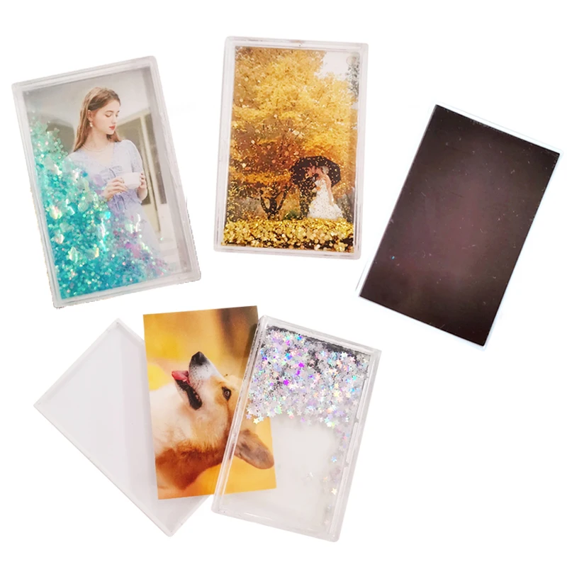 Quicksand Floating Shaking Glitter Liquid Magnetic 2x3 Mini Photo Frame Fujifilm Instax Mini Film Picture Frame