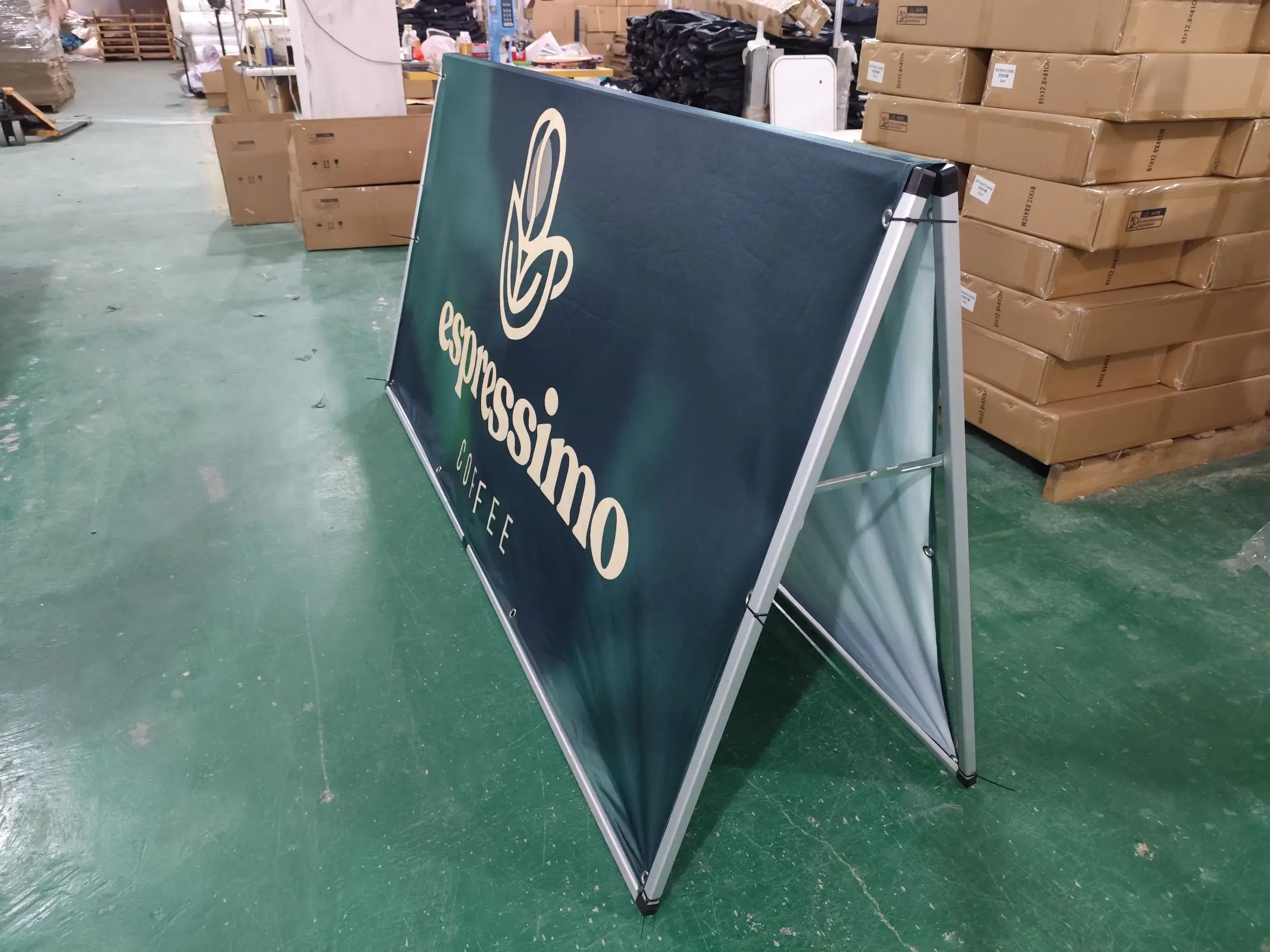 Custom Square A Board Frame Sideline Display Stand Outdoor Pop Up Aluminium Rectangular Banner