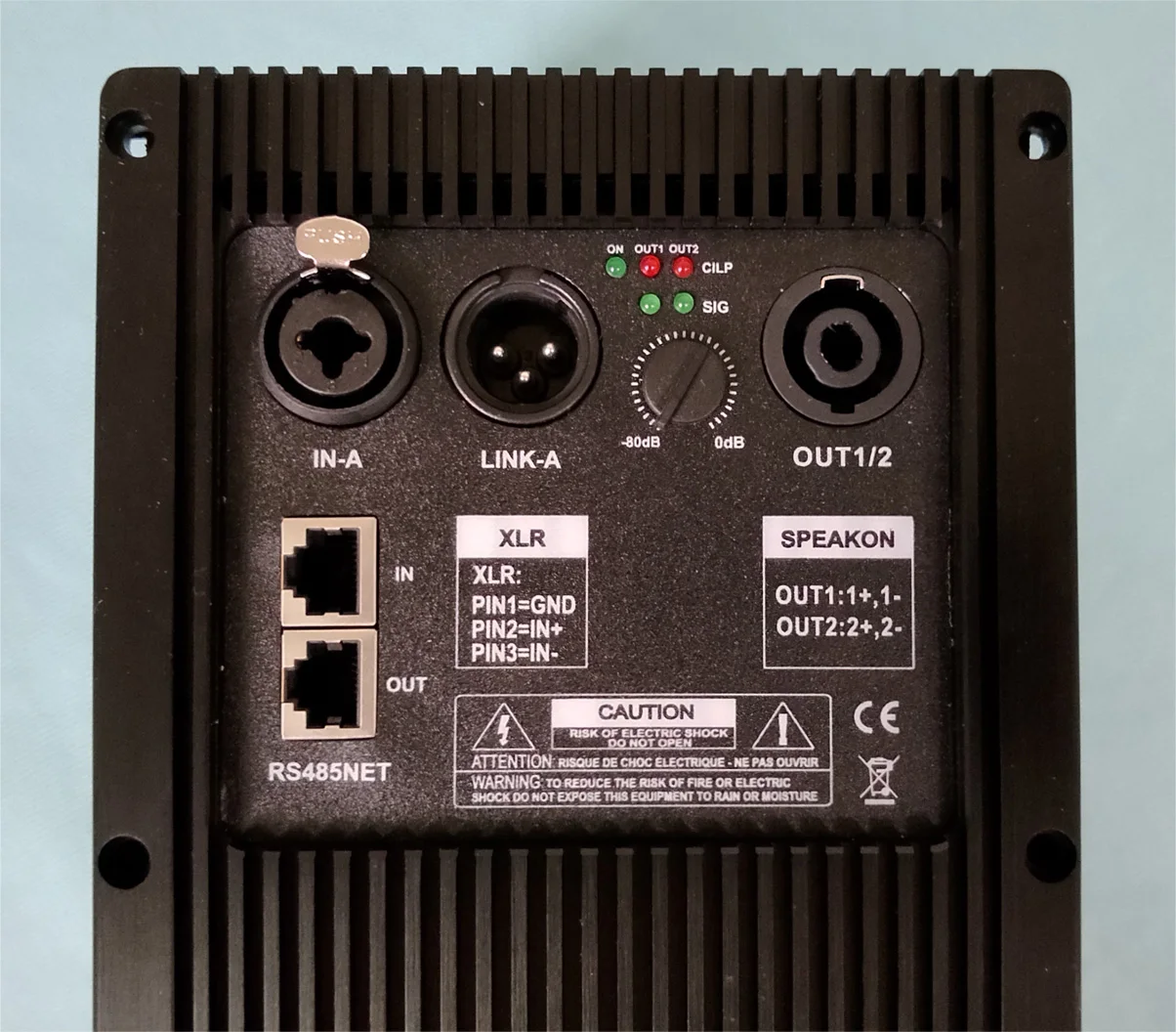 Amplifier module for active line array speaker DSP inside digital crossover and PC software control 1CH 2CH and 3CH for optional