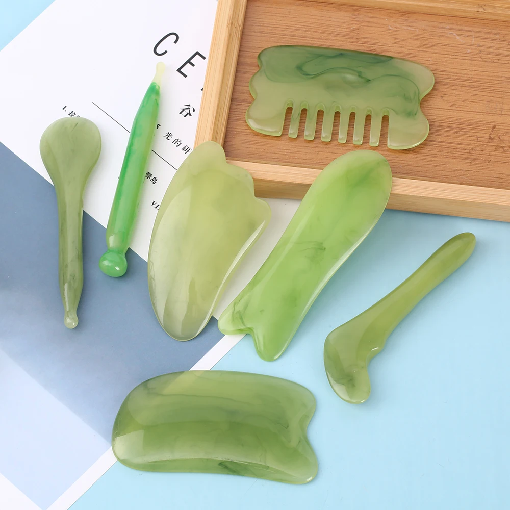 Face Lifting Slimming Anion light Wrinkle Remove scraping Bubuxy Jade other massage products Facial Massage Set