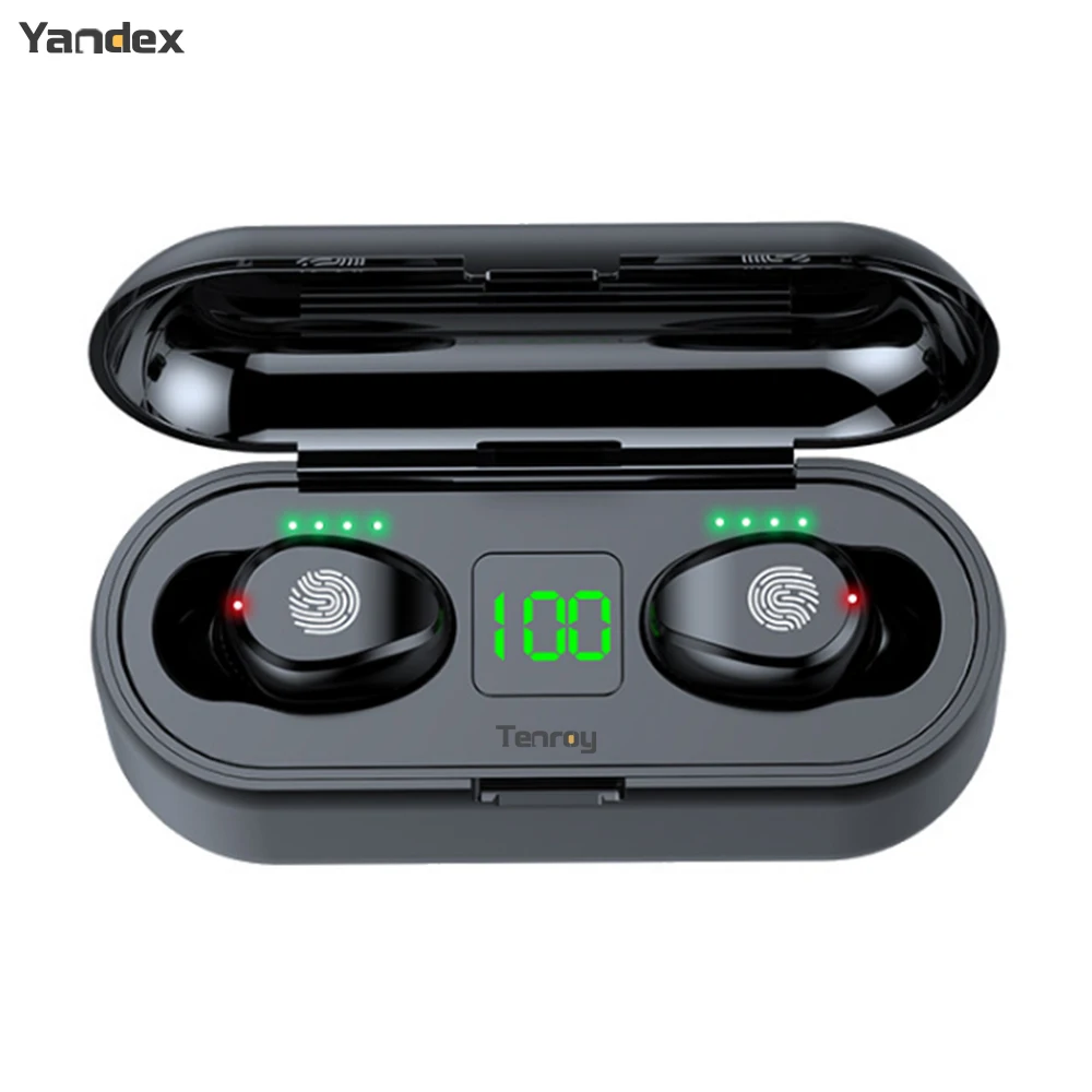 2022 Tws f9 Hifi Sound Quality LED Display Headphone f9 tws  5.0 True Wireless Headset Ear buds