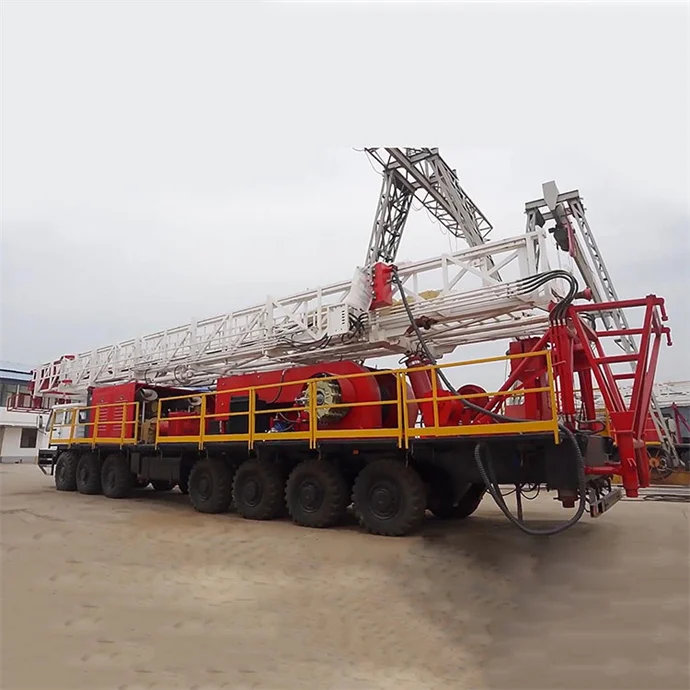 API standard xj750 Truck mounted drilling rig oil and Gas Well Truck Mounted Mobile 750hp Workover rig