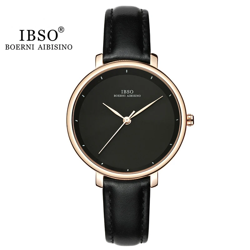 IBSO Simple Designer Nurse Watches Logo Quartz Wrist Luxury Customized for Women SEIKO Leather Latest Alloy Round Ladies Watch