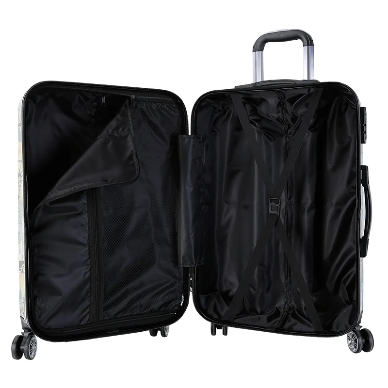 Чемодан на колесиках с индивидуальным принтом, 6 шт., другие сумки для багажа и путешествий, модные наборы чемоданов на колесиках