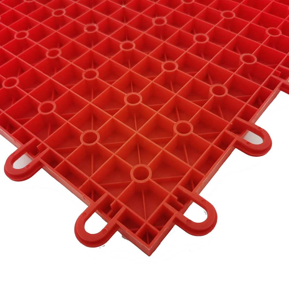 Stock pp interlock roller skating sports field floor outdoor inline roller indoor hockey tile modular sports flooring