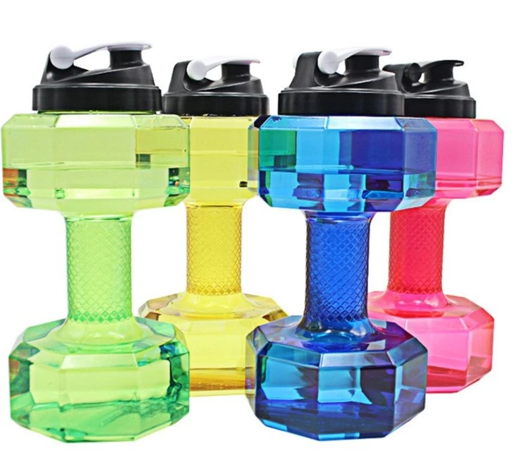 
Gym 2.5L BPA Free Creative Plastic Sports Drinking Dumbbell Shaped Kettle 