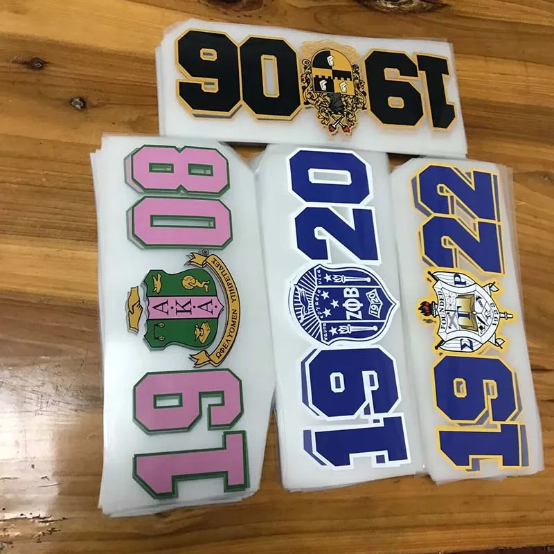 Горячая Распродажа готов к отправке AKA Zeta Delta sgrho Omega alpha phi Beta Kappa psi Plastisol термоперенос железа для рубашек