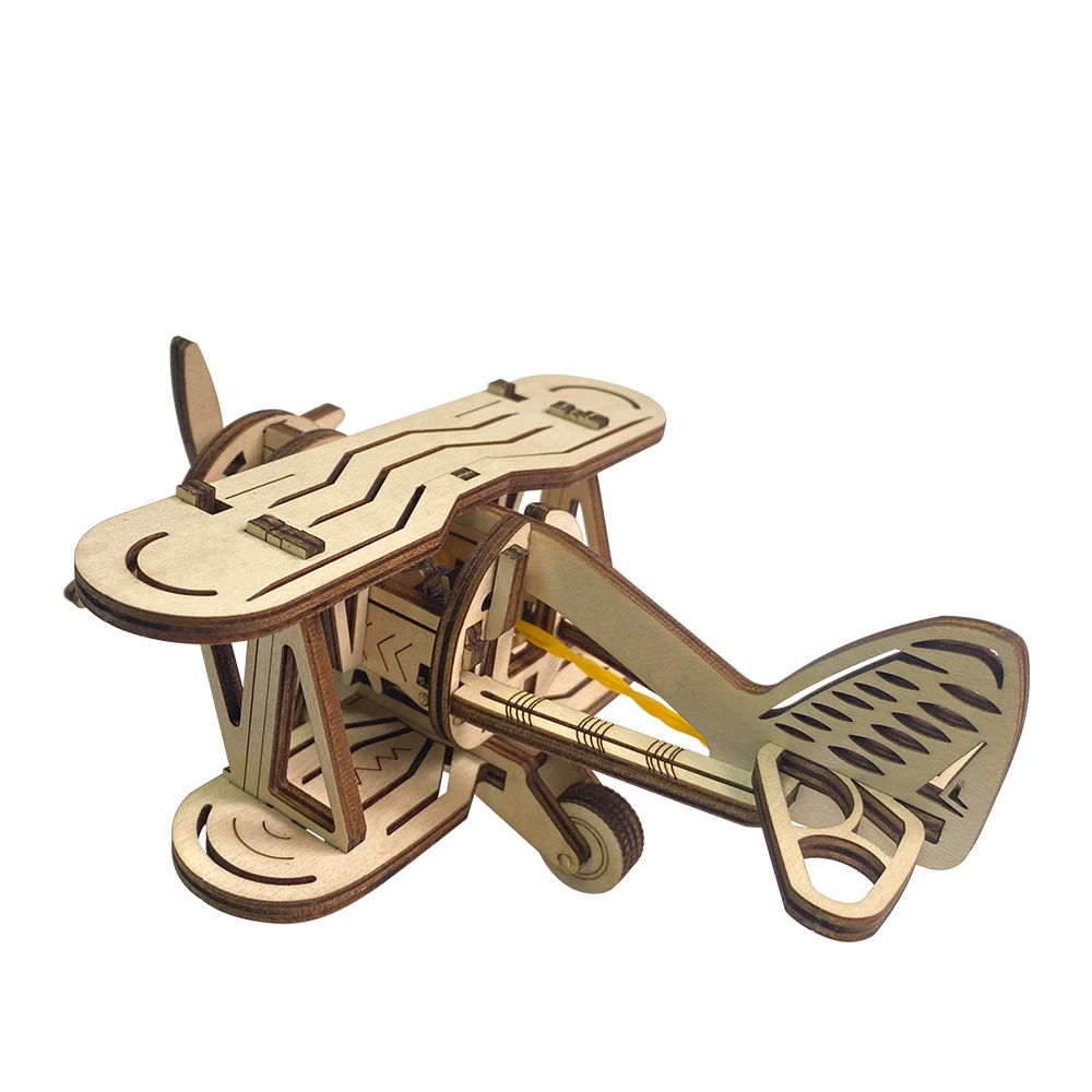 New Wooden Airplane Model Mechanical Toy 3d Wooden Puzzle Toys for Adults And Children to Build Unique Gift