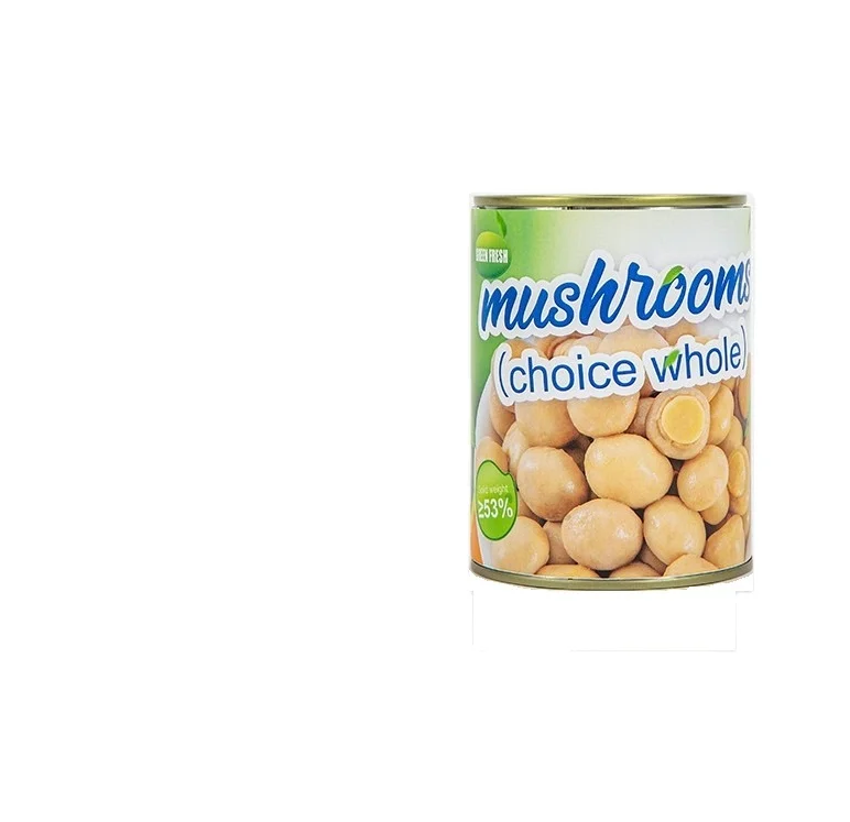Chinese food stuff sales fresh canned mushroom whole in brine canned food in tin 2840g/ 800G/400G/284G