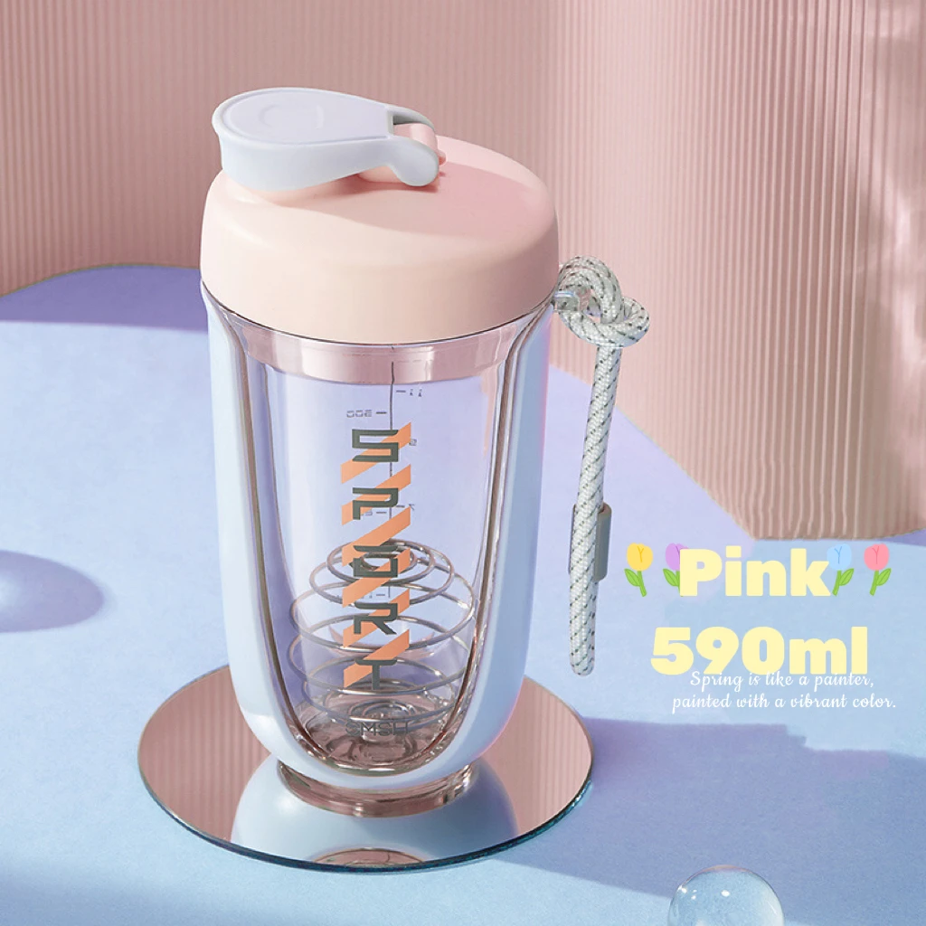 Workout Water Bottle Protein Powder Shaker Bottle Milk Shake BPA Free Plastics Fitness Protein Shaker Blender Cup