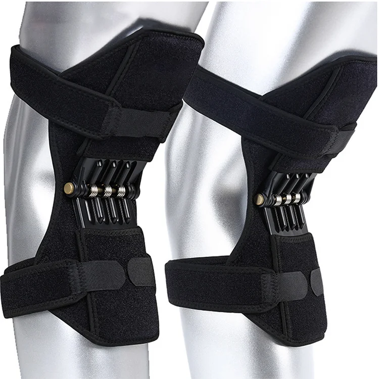 Fast shipping competitive price Power Lifter  Stabilized Open Patella Powerful Rebound Spring Booster Knee Brace with nice box